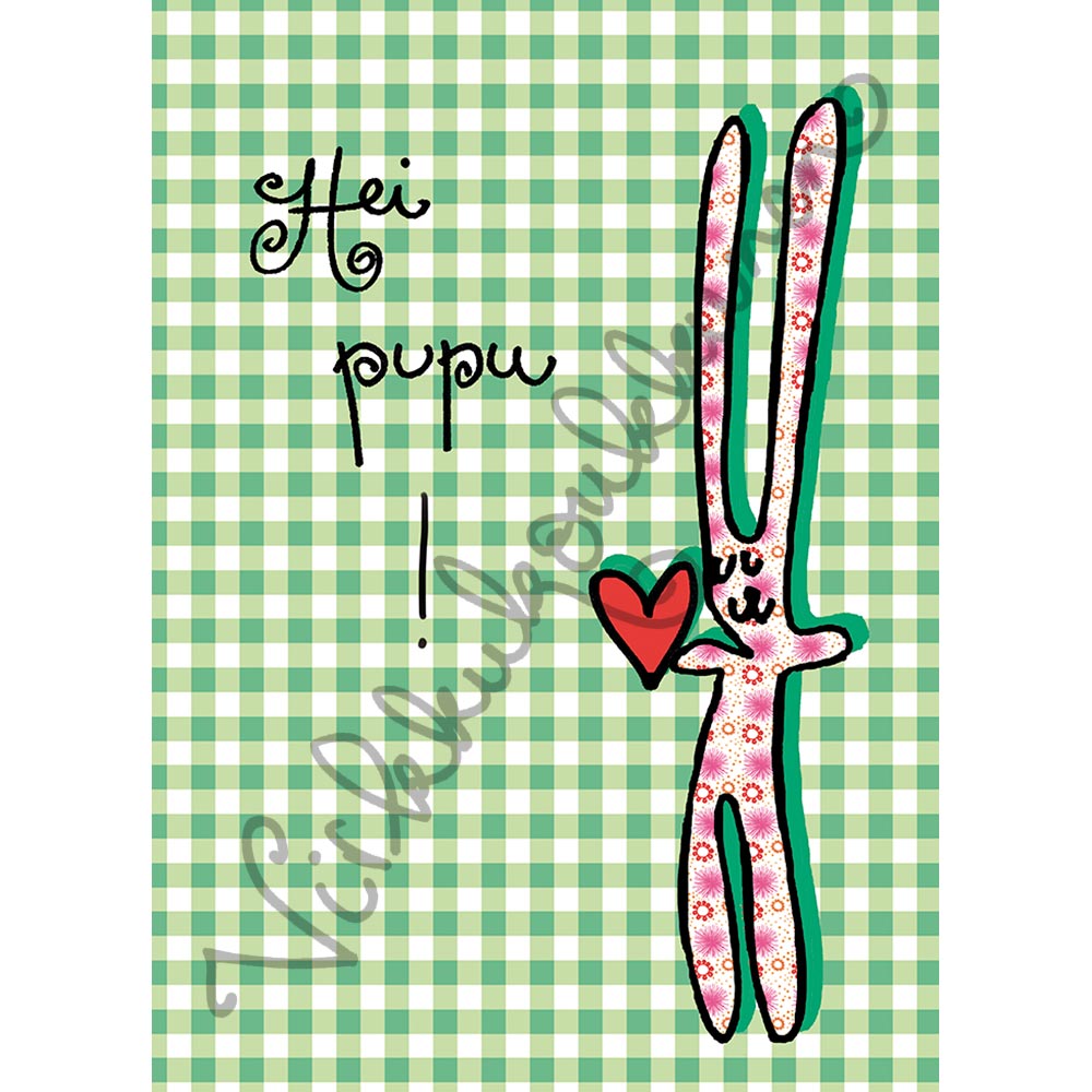 Postikortti "Hei pupu!" 111