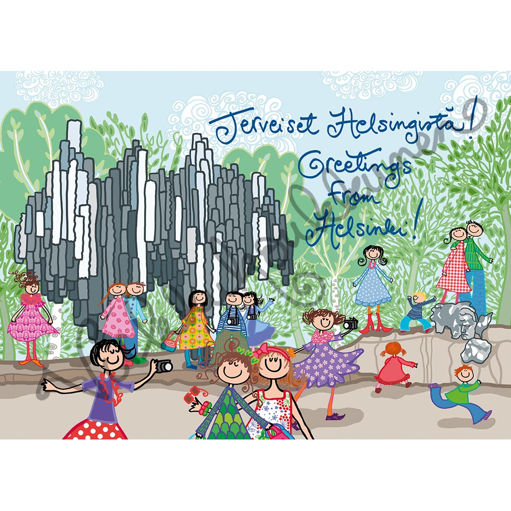Postikortti "Greetings from Helsinki" 254