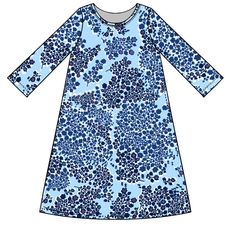 Ajaton Jersey Dress | KIRSIKKAPUU | blue