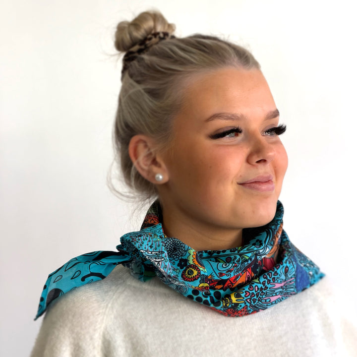 Hihku huivi | ENNE | turkoosi