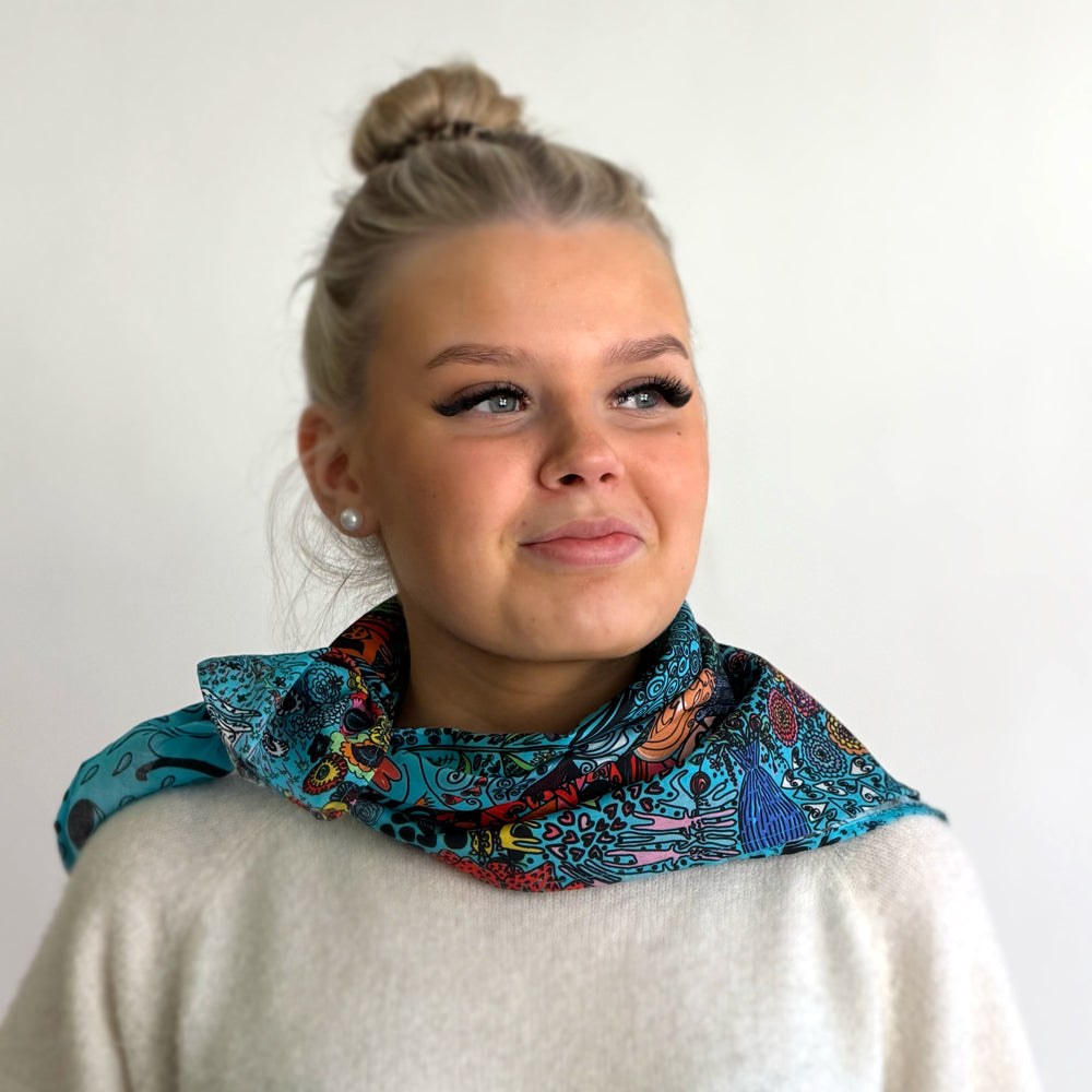 Hihku huivi | ENNE | turkoosi