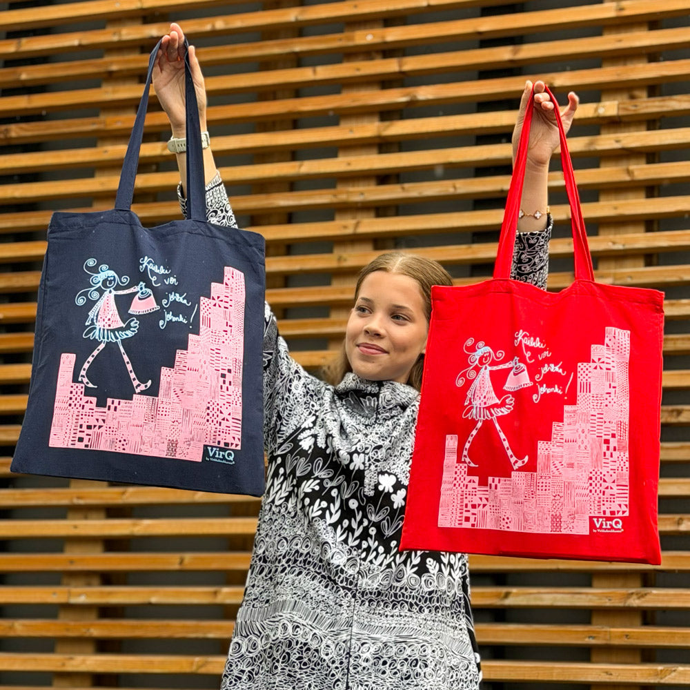 Tote Bag | KAIKKI VOI JOHTAA JOHOKII! | red