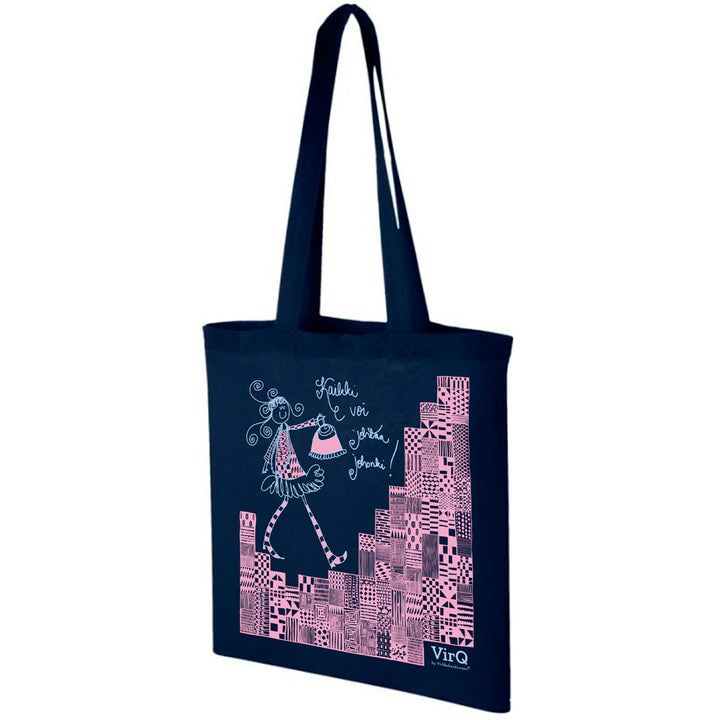 Tote Bag | KAIKKI VOI JOHTAA JOHOKII! | navy blue