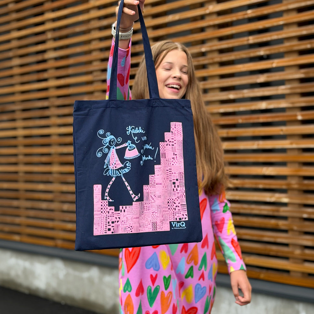 Tote Bag | KAIKKI VOI JOHTAA JOHOKII! | navy blue