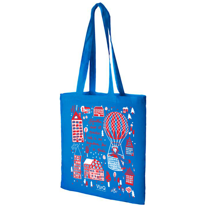 Tote Bag | KANNATTAA USKOO ET ONNISTUU | blue