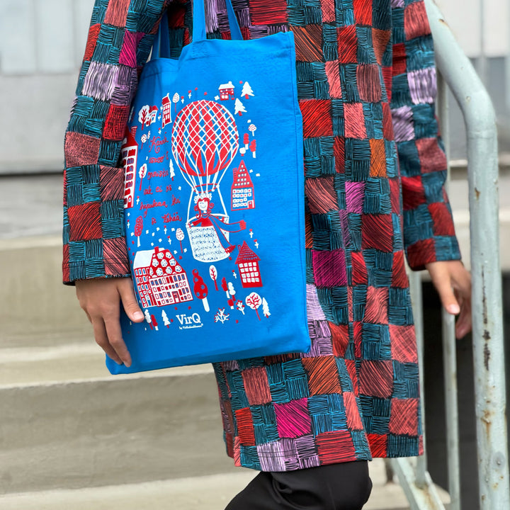 Tote Bag | KANNATTAA USKOO ET ONNISTUU | blue