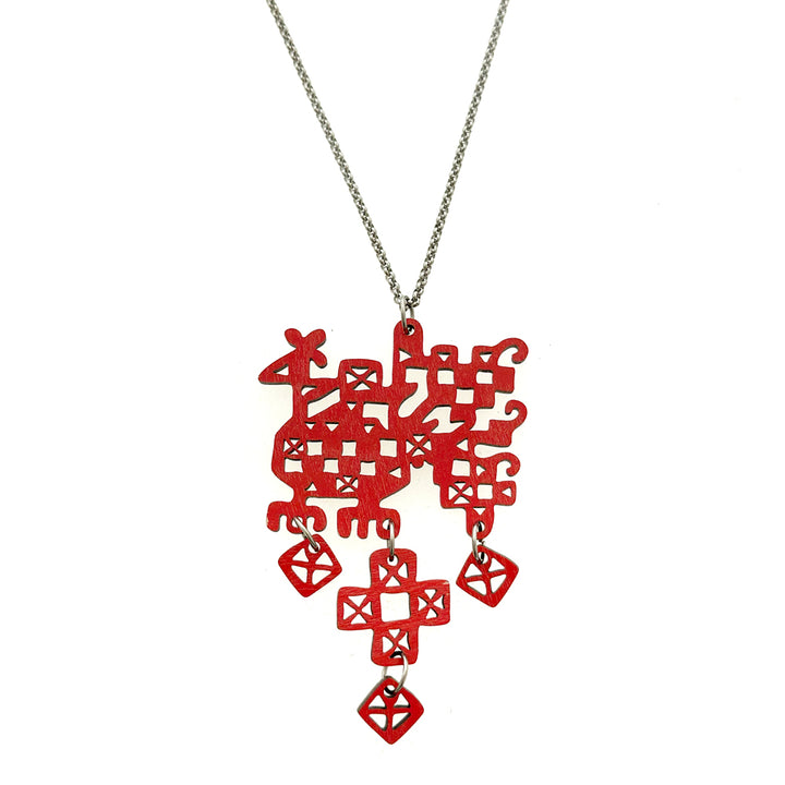 Necklace | KARJALAN KÄKI  | red