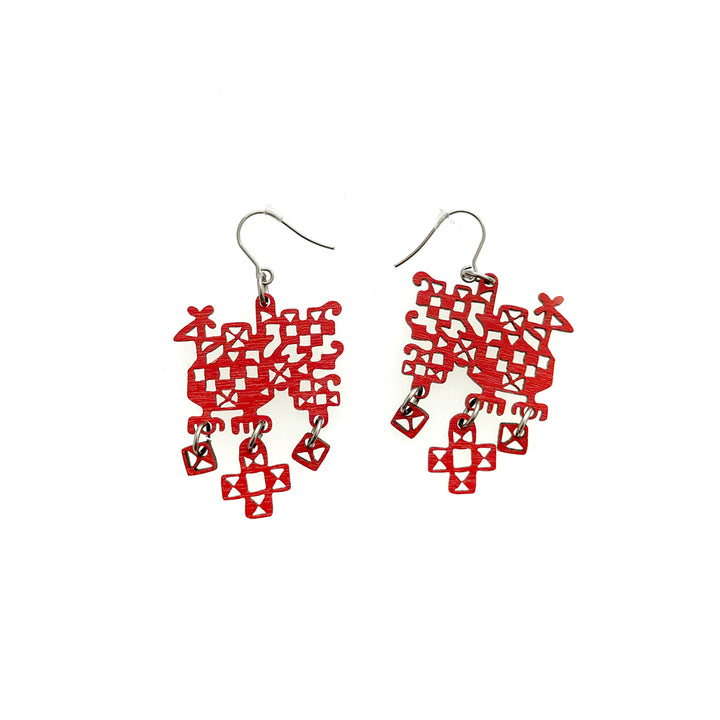 Earrings | KARJALAN KÄKI | small red