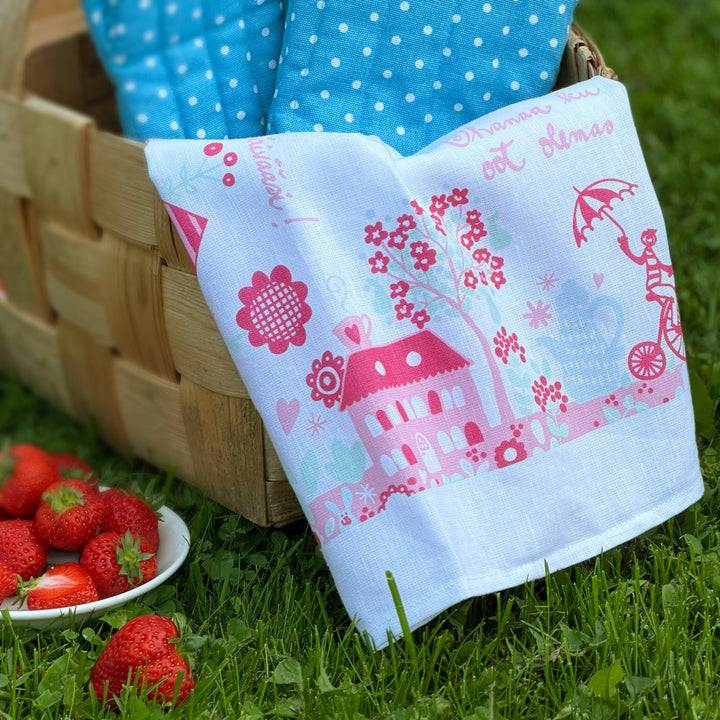 SUMMER GIFT | kitchen towel and oven mitts 
