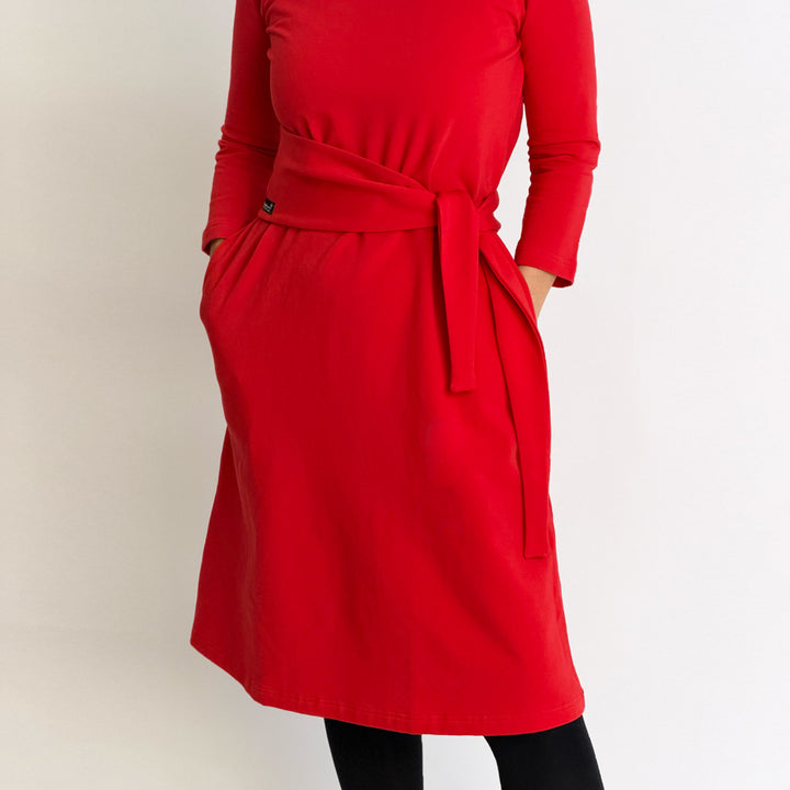 Lirpukka collegehuivi | MANSIKANPUNAINEN