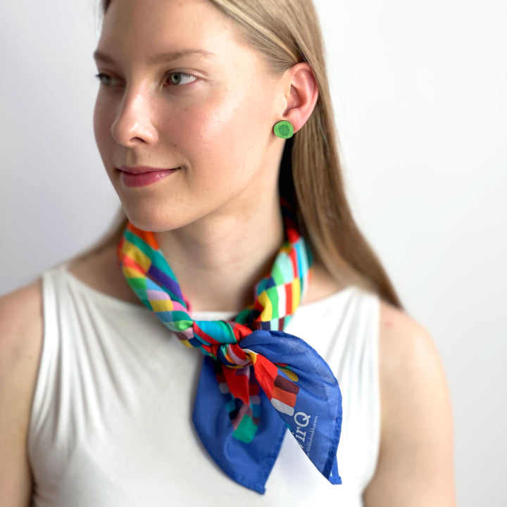 Button Earrings | PIM | green