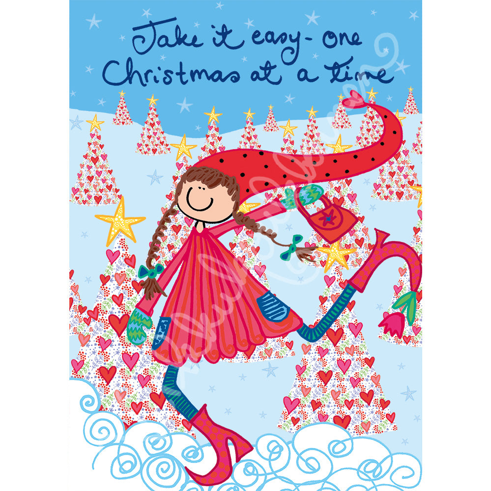 Joulukortti "Take it easy - one Christmas at a time" 470