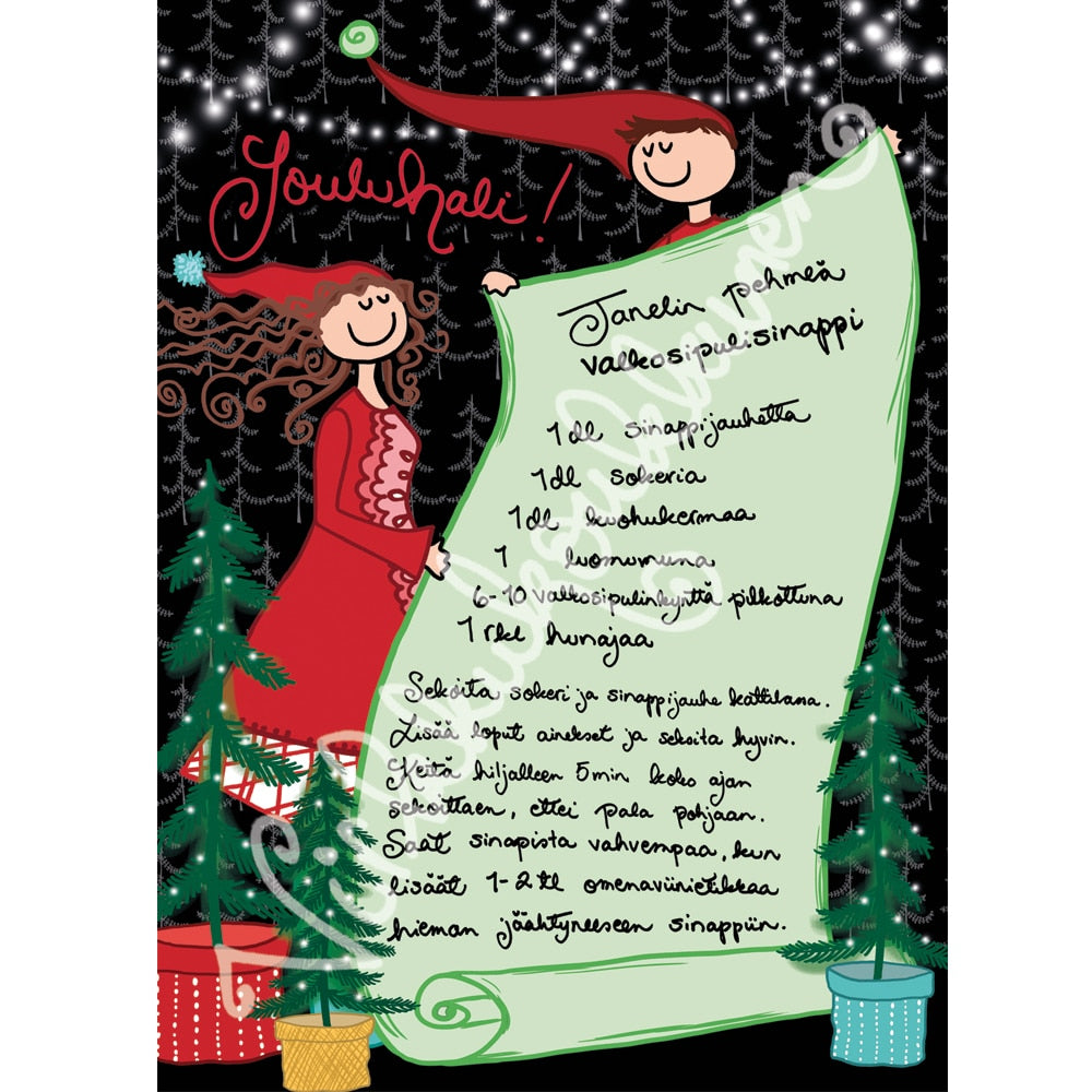 Joulukortti "Jouluhali!" Joulusinappi 492