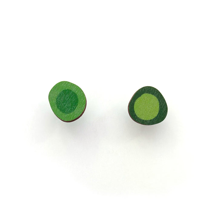Button Earrings | PIM | green