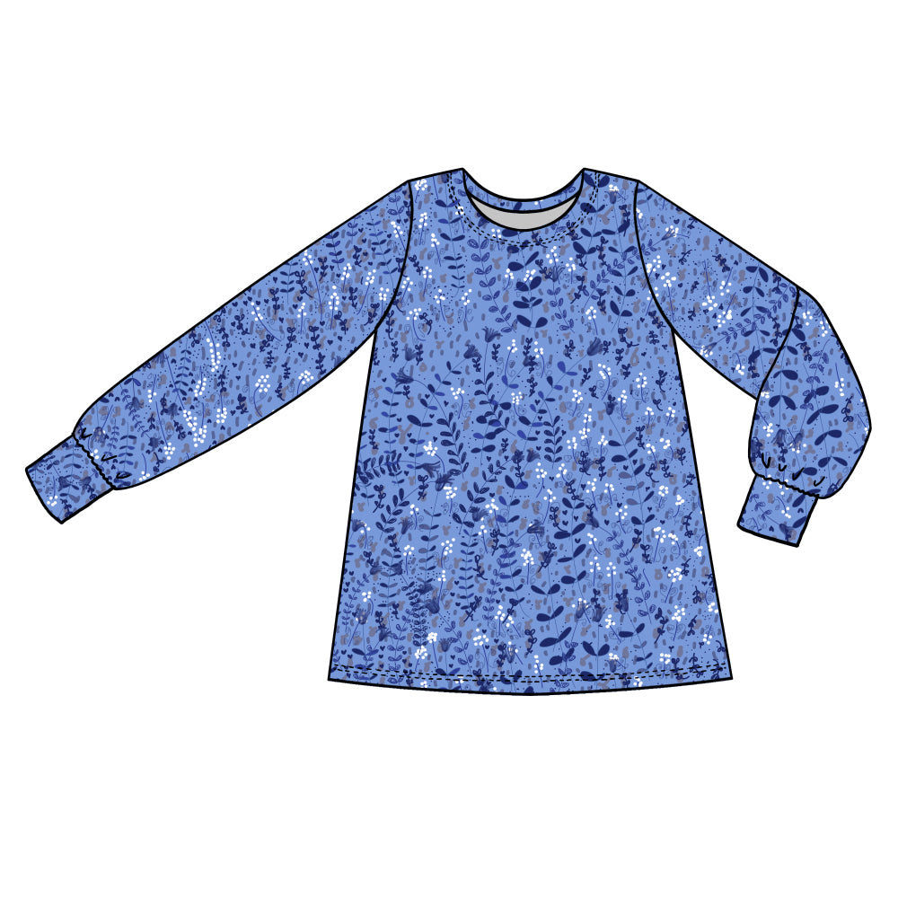 Piirroskuva VirQ Puhvihiha pusero Kätköissä