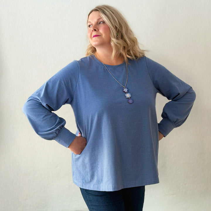 Puhvihiha pusero | HARMAANSININEN