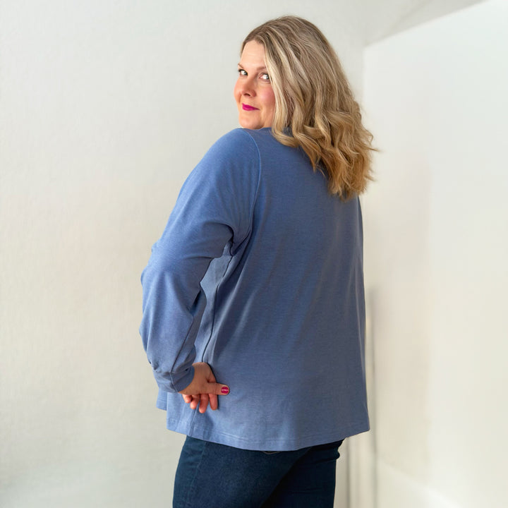 Puhvihiha blouse | DUSTY BLUE