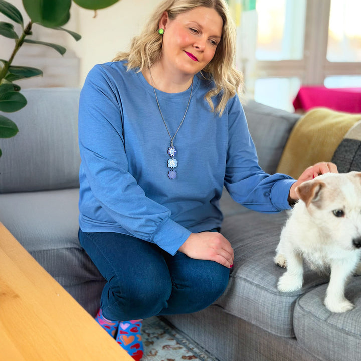 Puhvihiha blouse | DUSTY BLUE