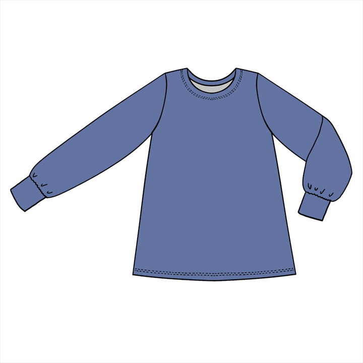 Puhvihiha blouse | DUSTY BLUE