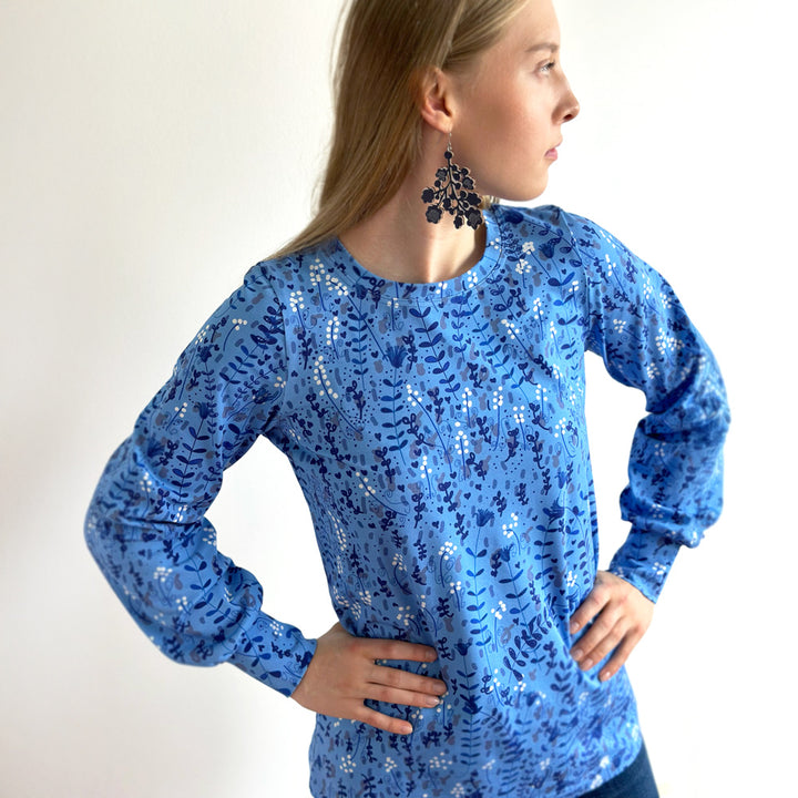 VirQ:n puhvihihainen sininen pusero