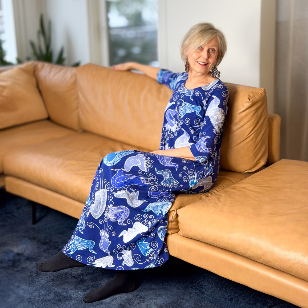 Toivehulmu | Maxi Dress | FILIGRAANIT | blue