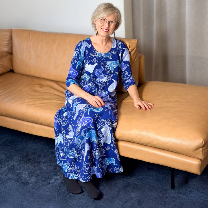 Toivehulmu | Maxi Dress | FILIGRAANIT | blue